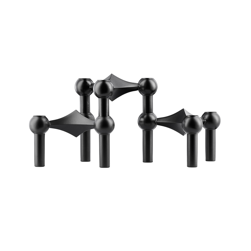 Stoff Nagel Candle Holder, 3 pack Black